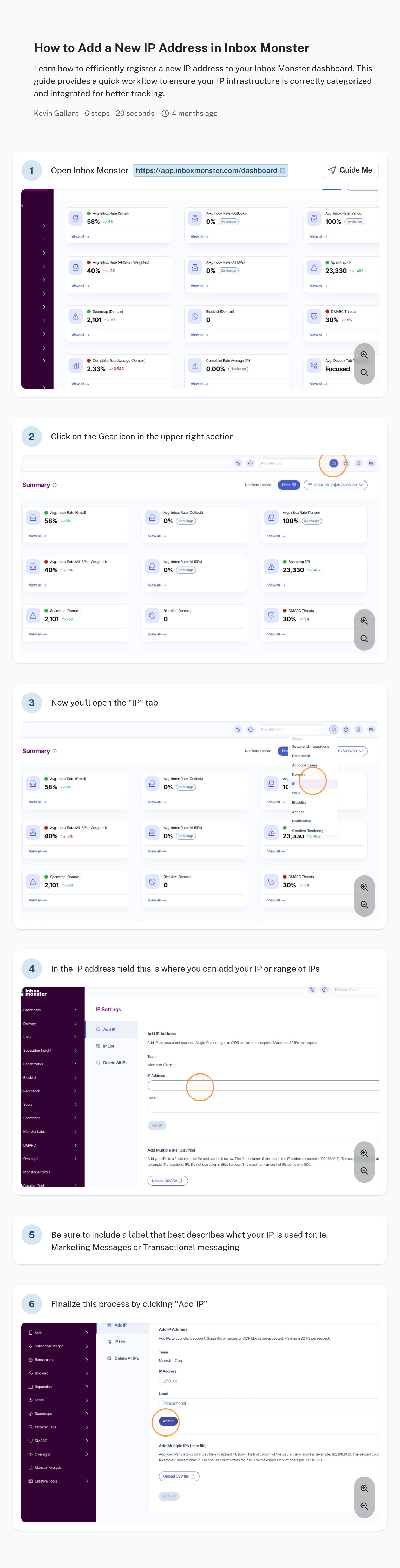 How to Add a New IP Address in Inbox Monster