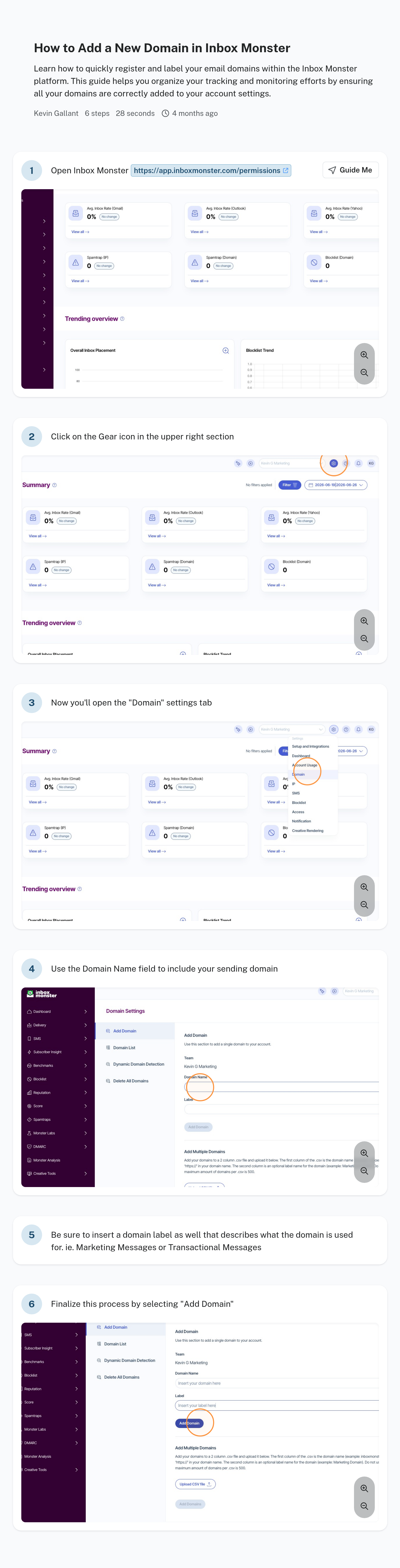 How to Add a New Domain in Inbox Monster