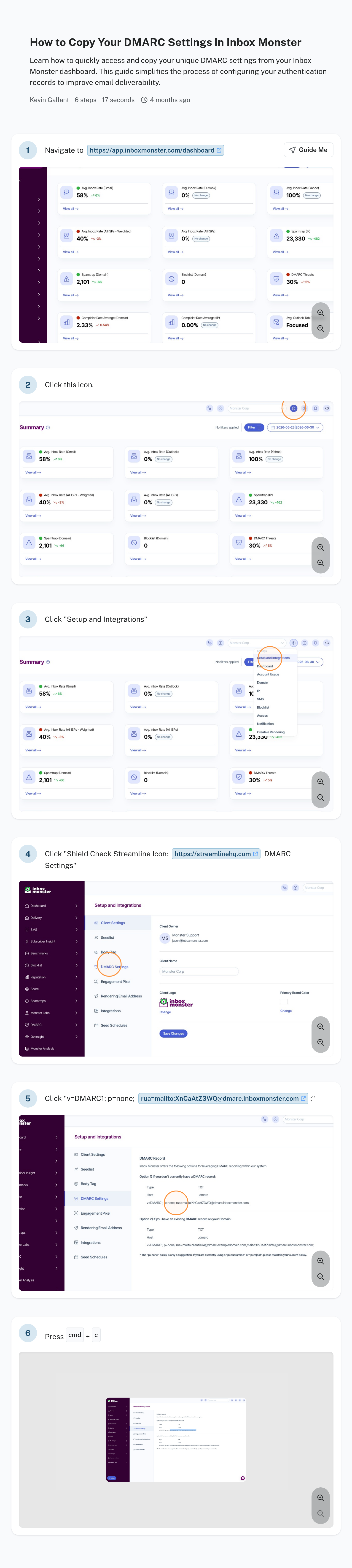 How to Copy Your DMARC Settings in Inbox Monster